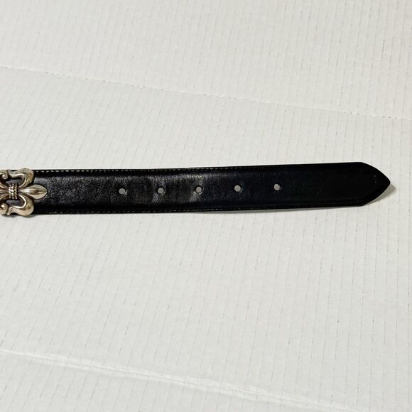 Vtg Brighton Sz L Brown Leather Belt 40409 Heart Links Silvertone Womens Western main image 9
